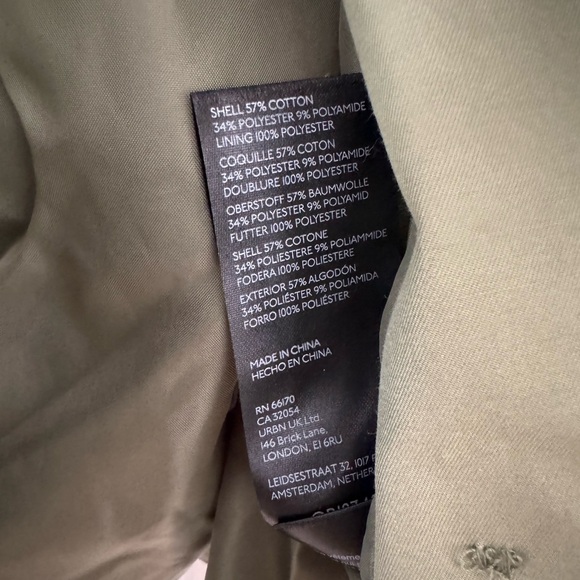 NEW Free People Green Looking Glass Cropped Trench Coat XL - Picture 9 of 9